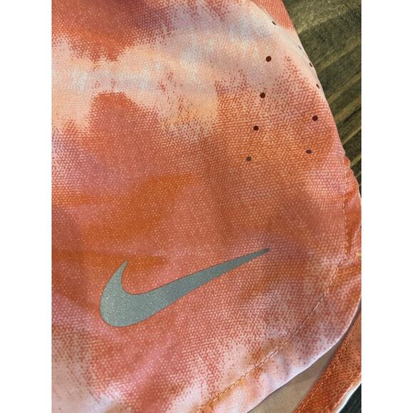 Nike DriFit Women Running Shorts XL Elastic Waist Comfy Colorful Orange Tie Dye - Picture 8 of 11